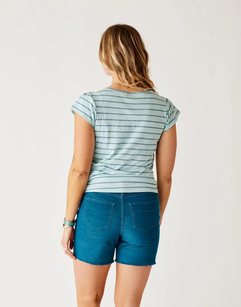Mila Hemp Top: Ice Mini Stripe sold by Carve Designs product image thumbnail 3