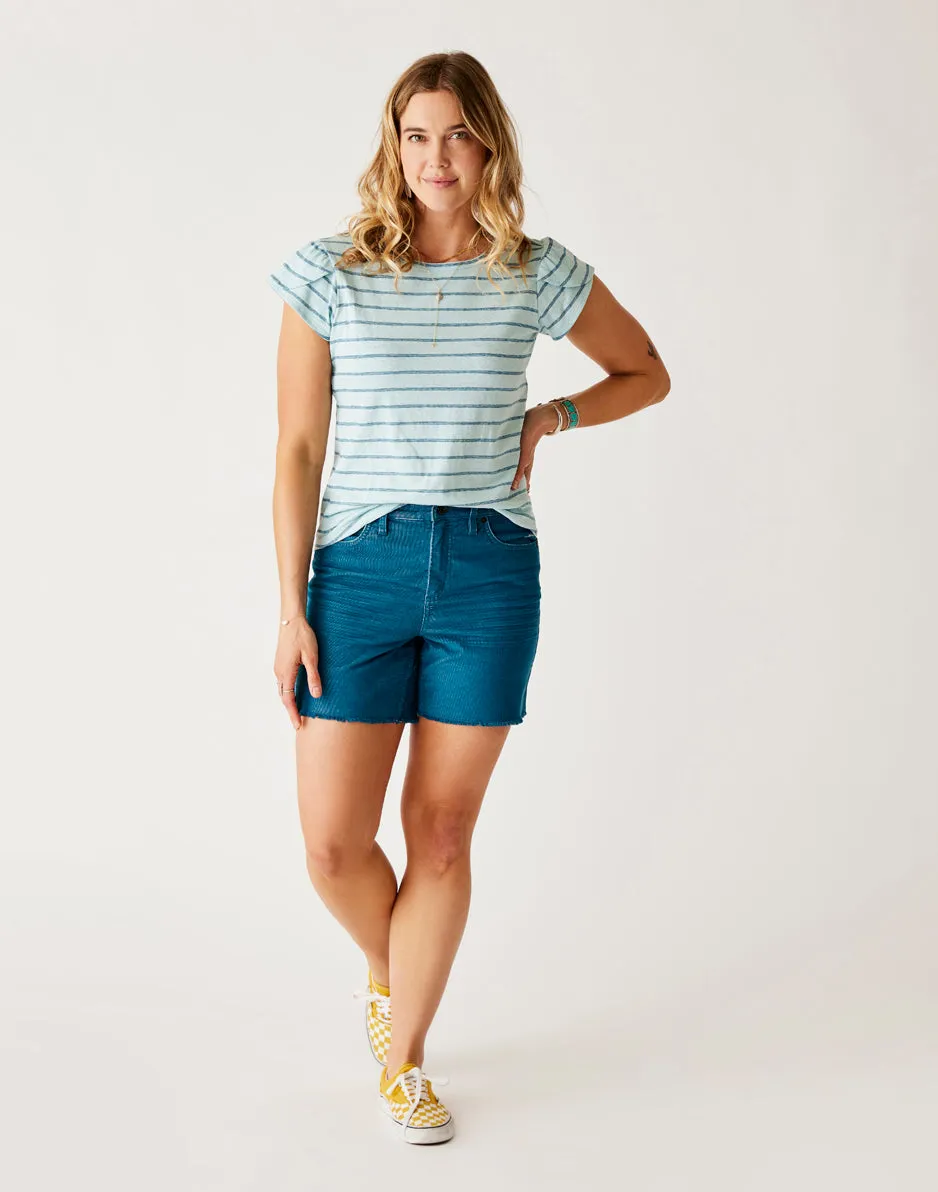 Mila Hemp Top: Ice Mini Stripe sold by Carve Designs product image thumbnail 4