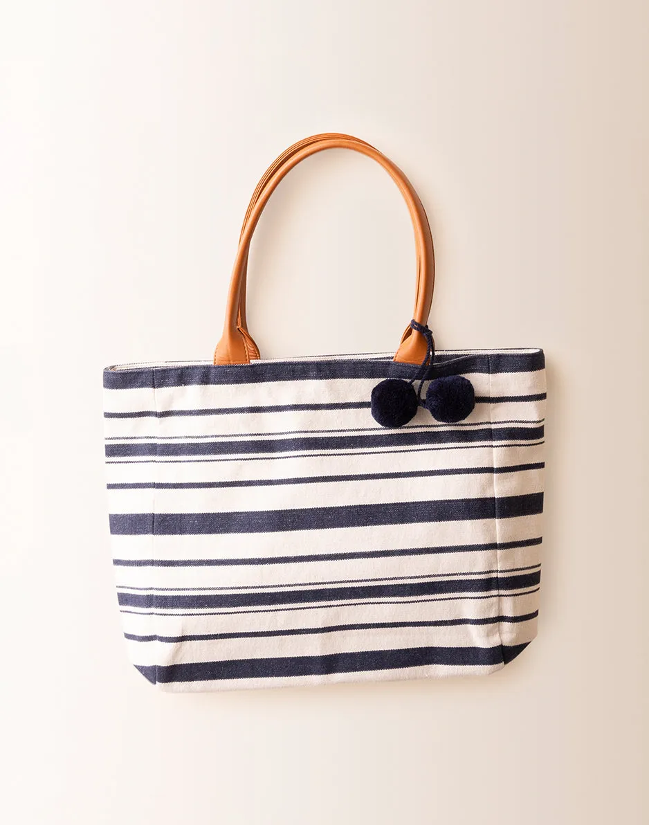 Treasure Tote: Navy Beach Stripe sold by Carve Designs