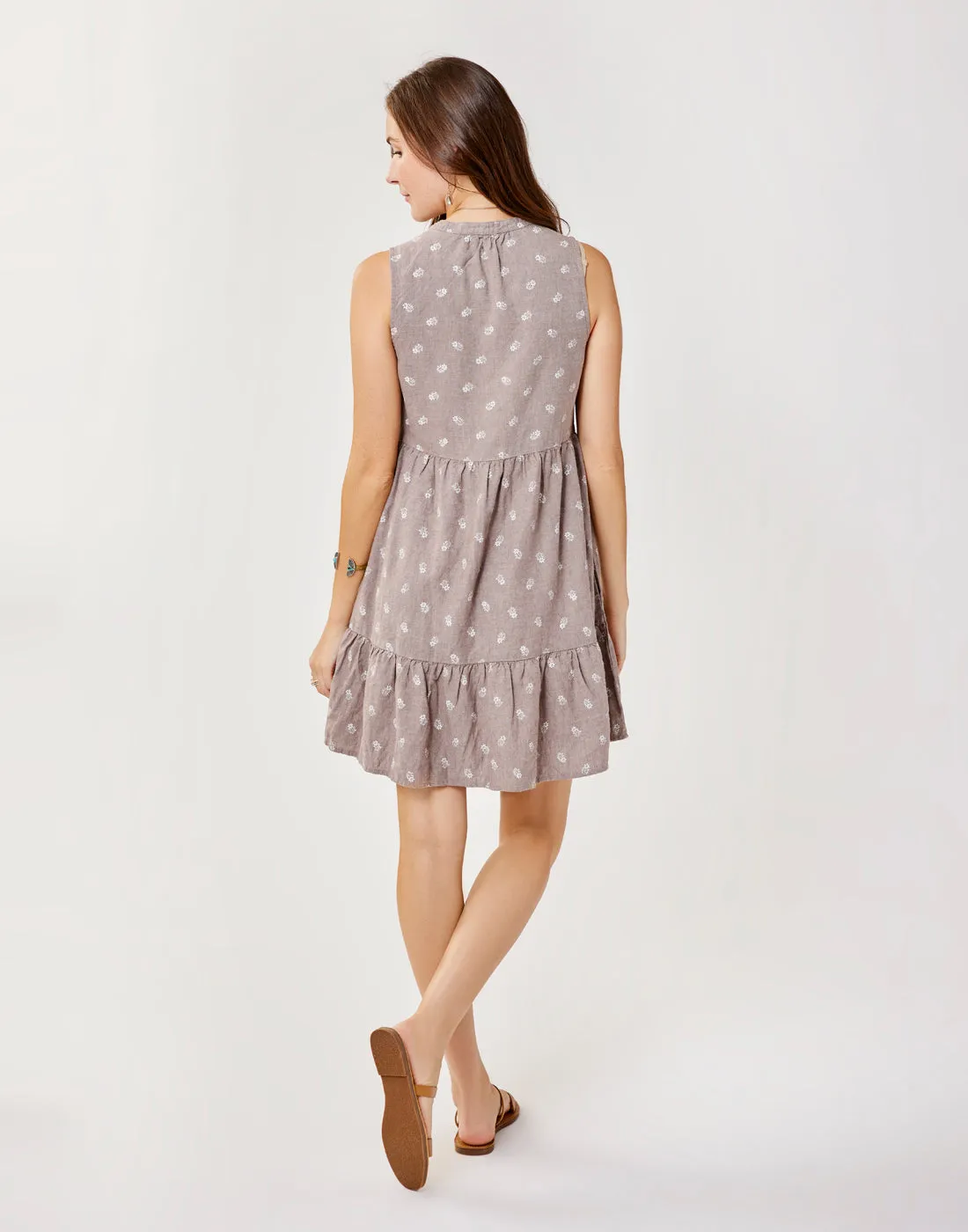 Nellie Linen Dress: Dark Fawn Dakota sold by Carve Designs product image thumbnail 5
