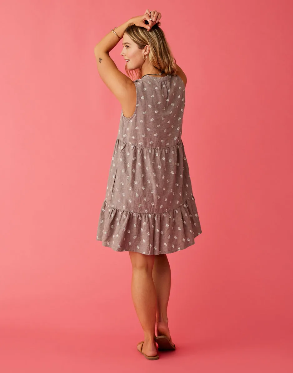 Nellie Linen Dress: Dark Fawn Dakota sold by Carve Designs product image thumbnail 2