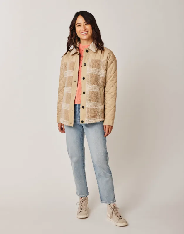 Vineyard Shacket: Lt. Khaki Plaid - FINAL SALE sold by Carve Designs