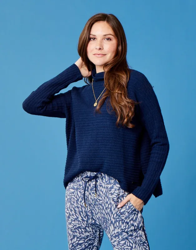 Livia Sweater: Navy sold by Carve Designs