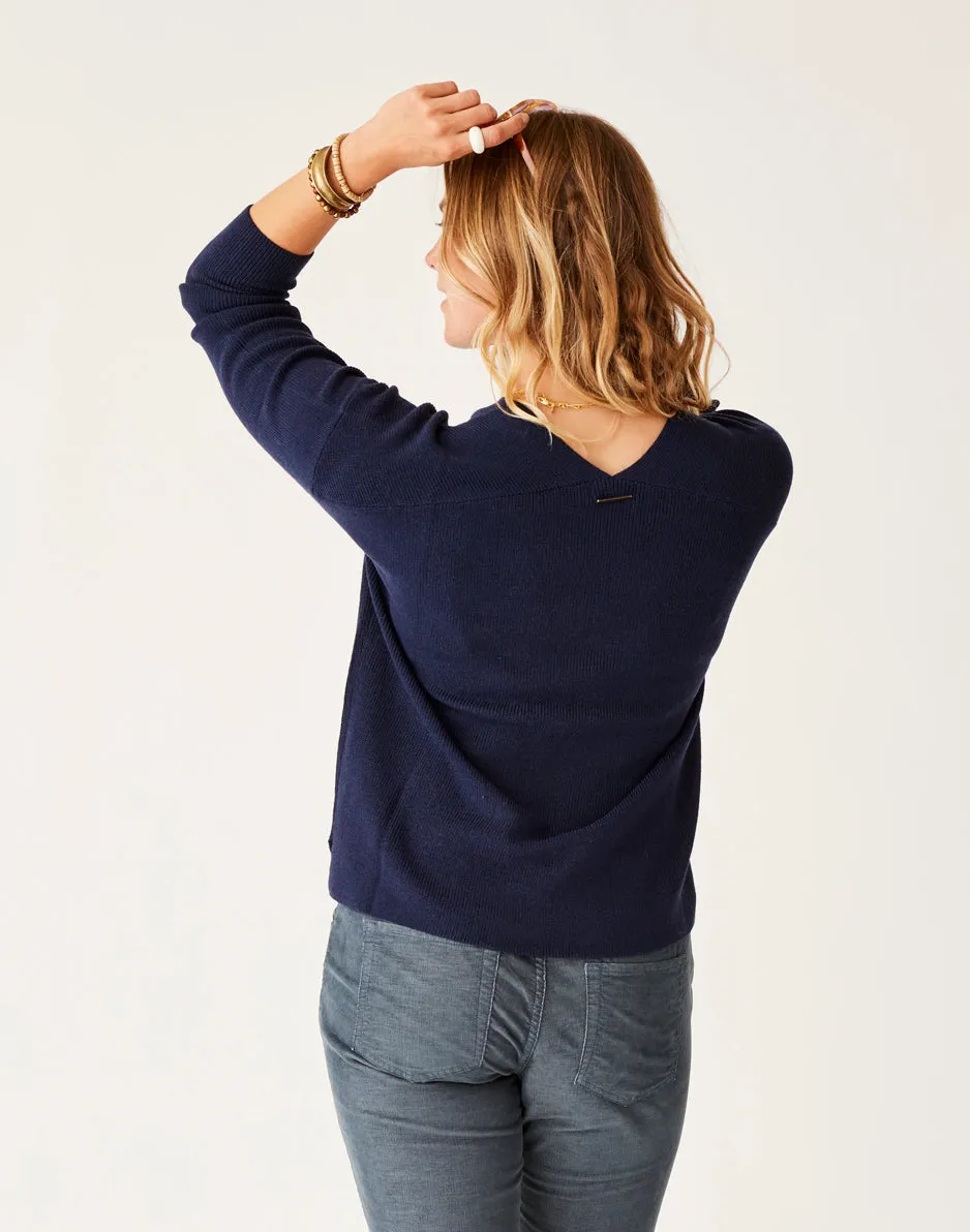 Zella Merino Sweater: Navy sold by Carve Designs product image thumbnail 5