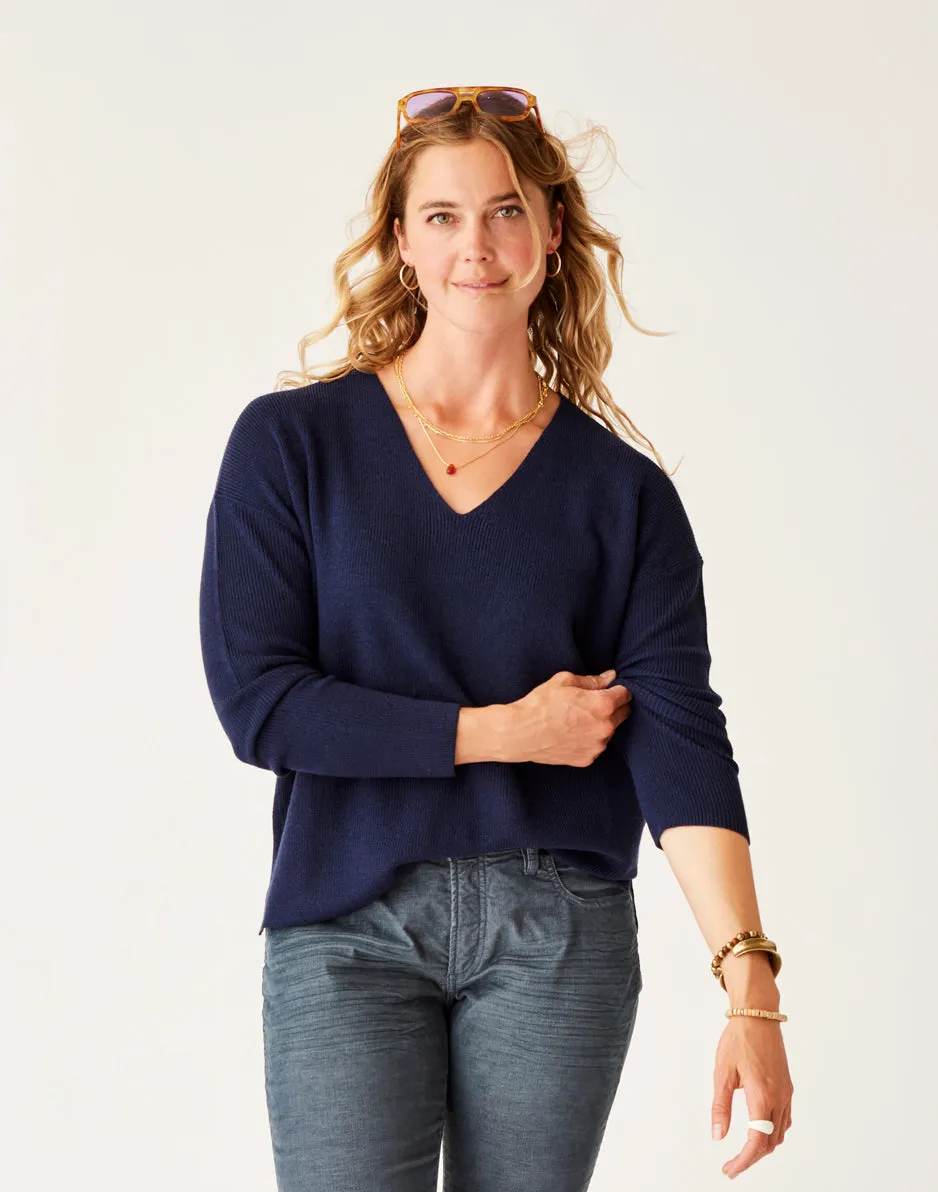Zella Merino Sweater: Navy sold by Carve Designs product image thumbnail 3