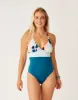 Dahlia One Piece: Pebble w. Azul sold by Carve Designs