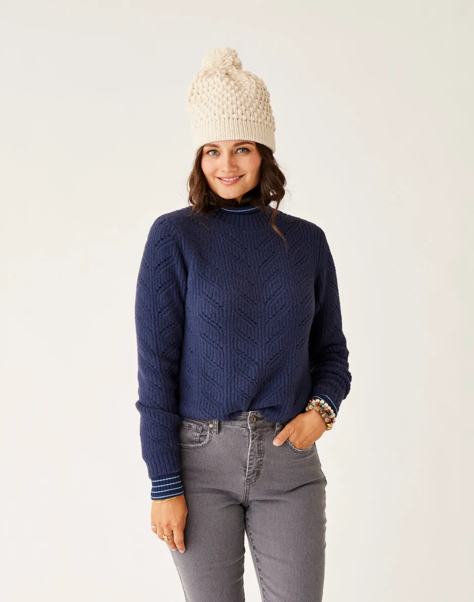 Monroe Sweater: Navy sold by Carve Designs