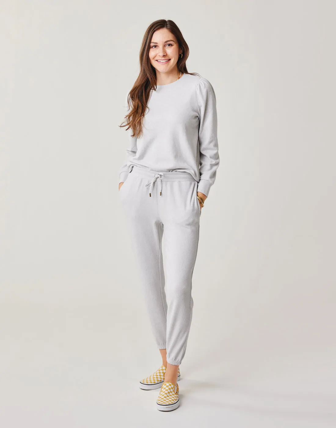 Chelsea Jogger: Light Grey Heather sold by Carve Designs