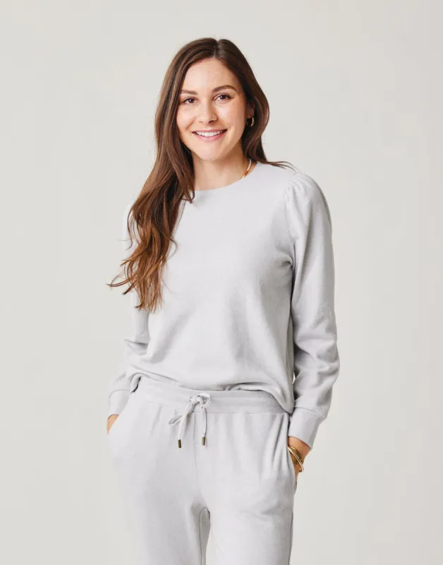 Naomi Sweatshirt: Light Grey Heather sold by Carve Designs