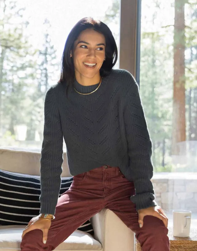 Monroe Sweater: Slate sold by Carve Designs