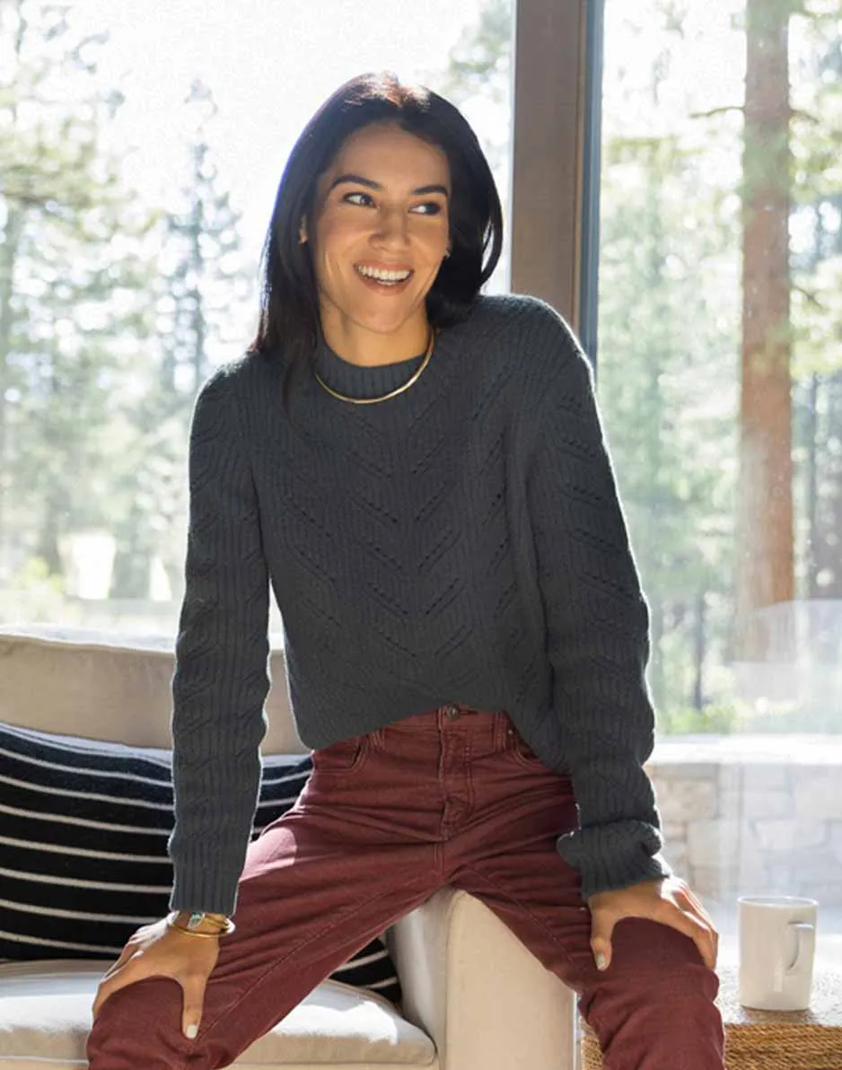 Monroe Sweater: Slate sold by Carve Designs