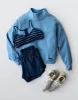 Lennox Fleece Top: Storm sold by Carve Designs