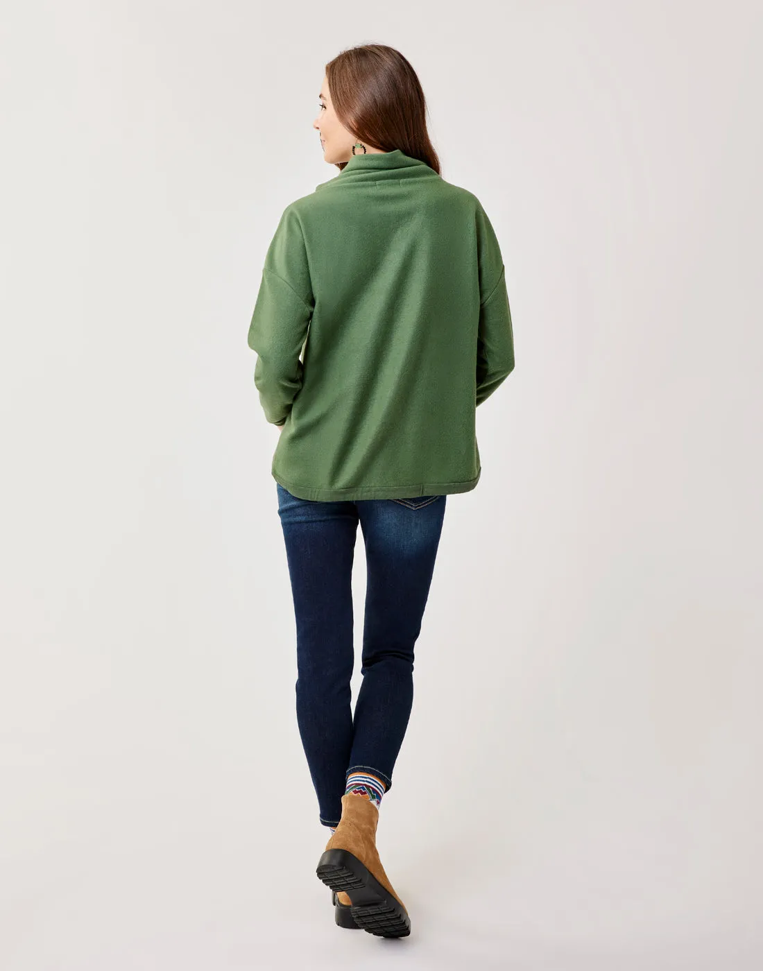 Rowayton Cowl Neck: Cilantro sold by Carve Designs product image thumbnail 4