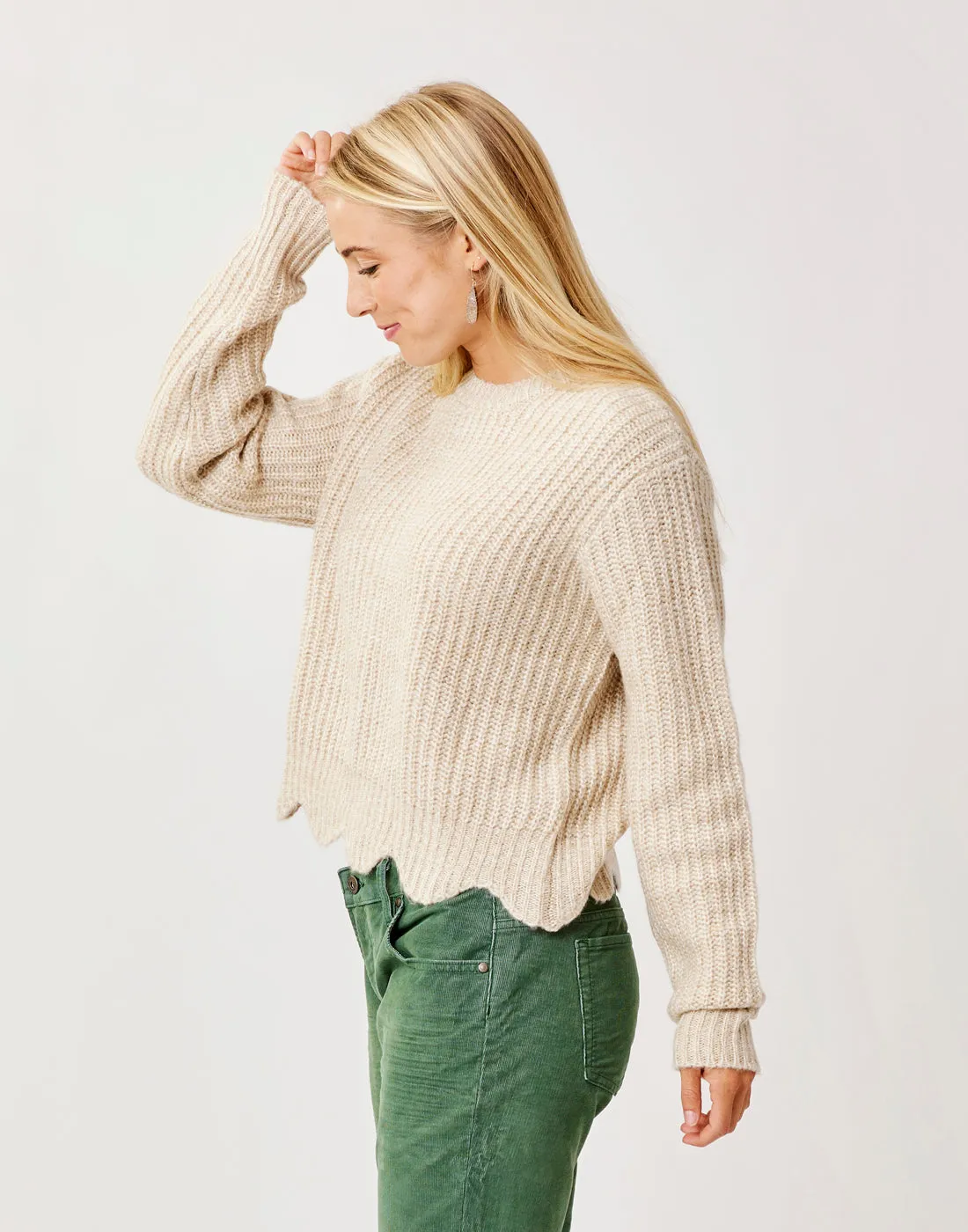 Groton Sweater: Lt. Khaki Marl sold by Carve Designs product image thumbnail 3