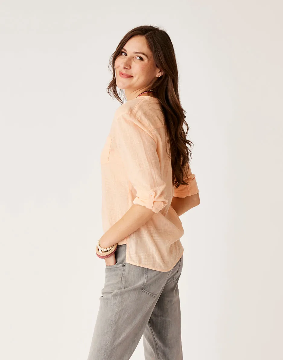 Dylan Textured Shirt: Peach sold by Carve Designs product image thumbnail 3