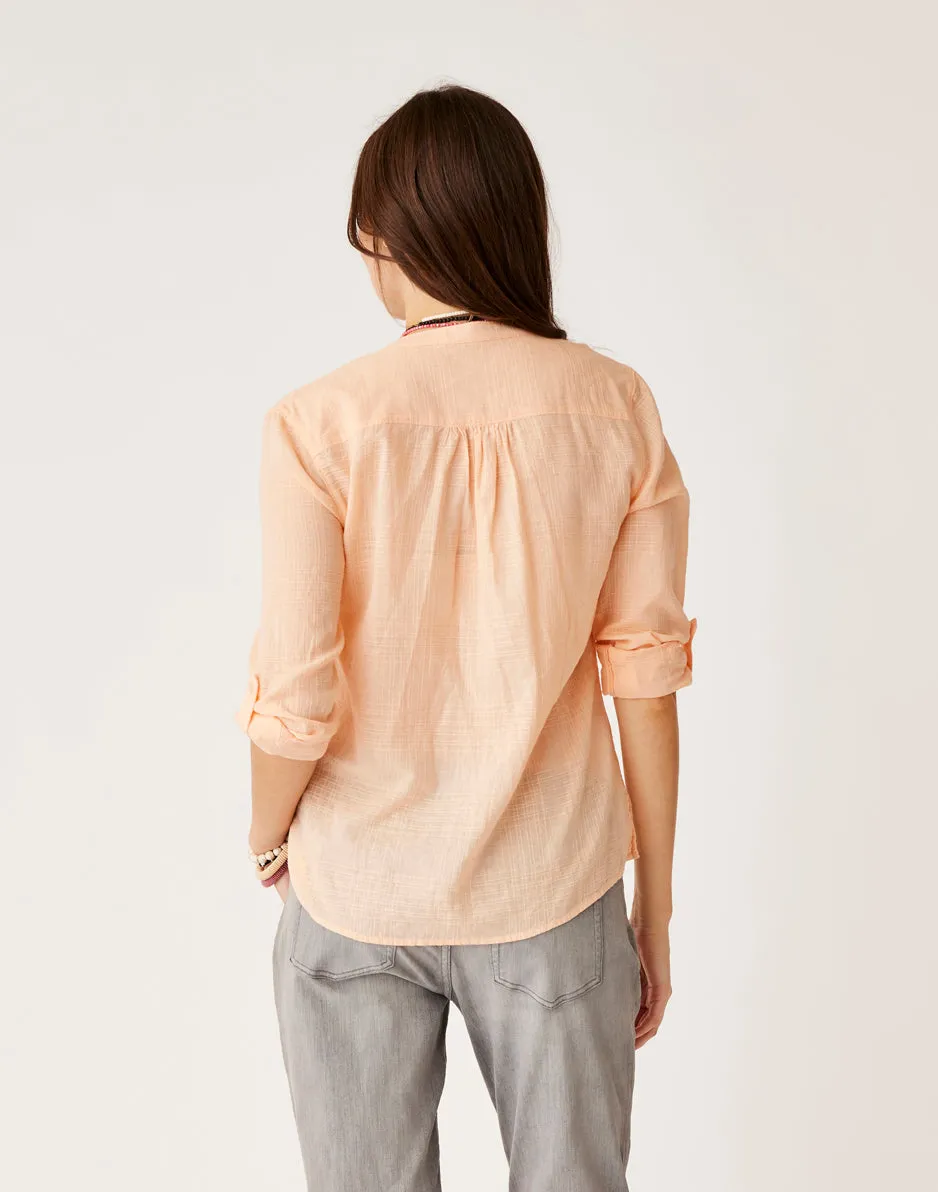 Dylan Textured Shirt: Peach sold by Carve Designs product image thumbnail 4