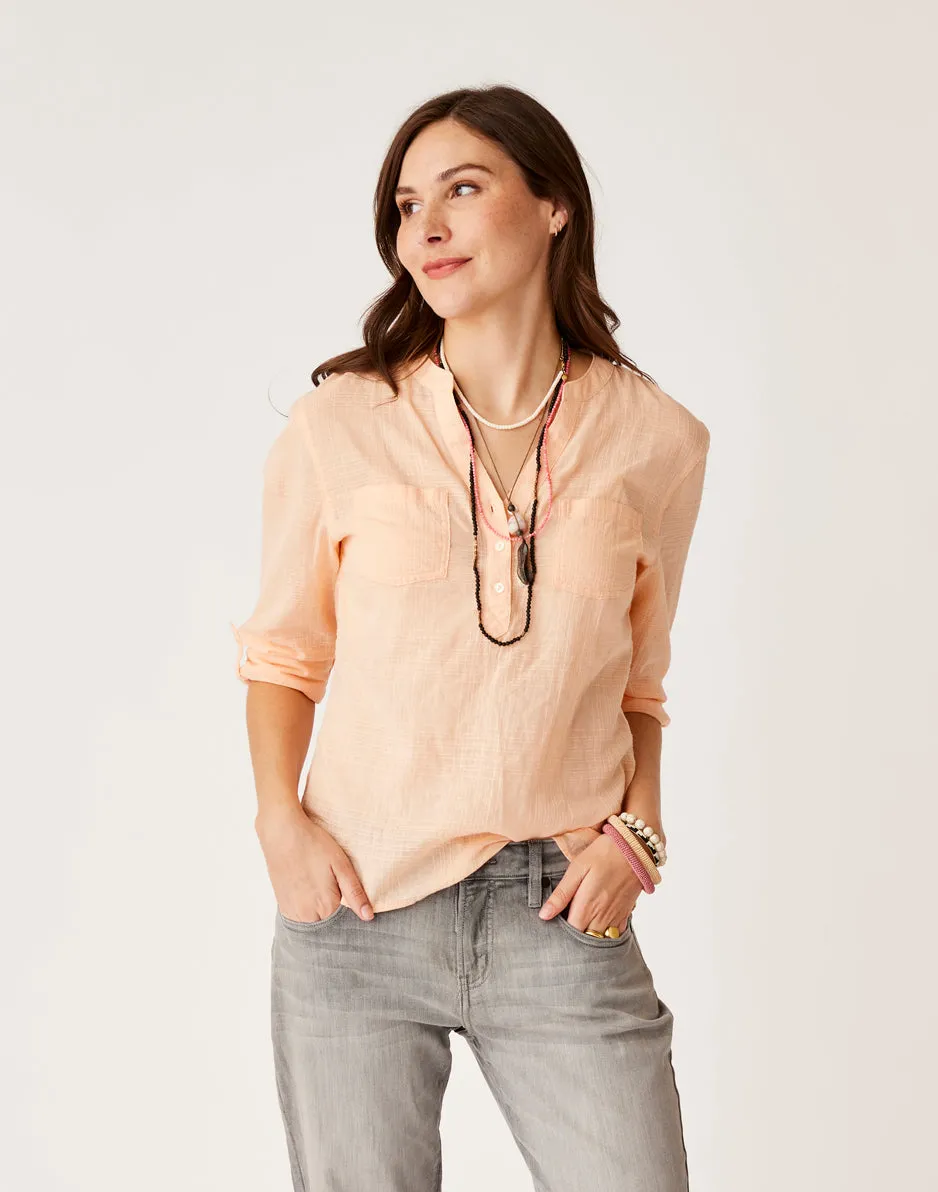 Dylan Textured Shirt: Peach sold by Carve Designs product image thumbnail 2