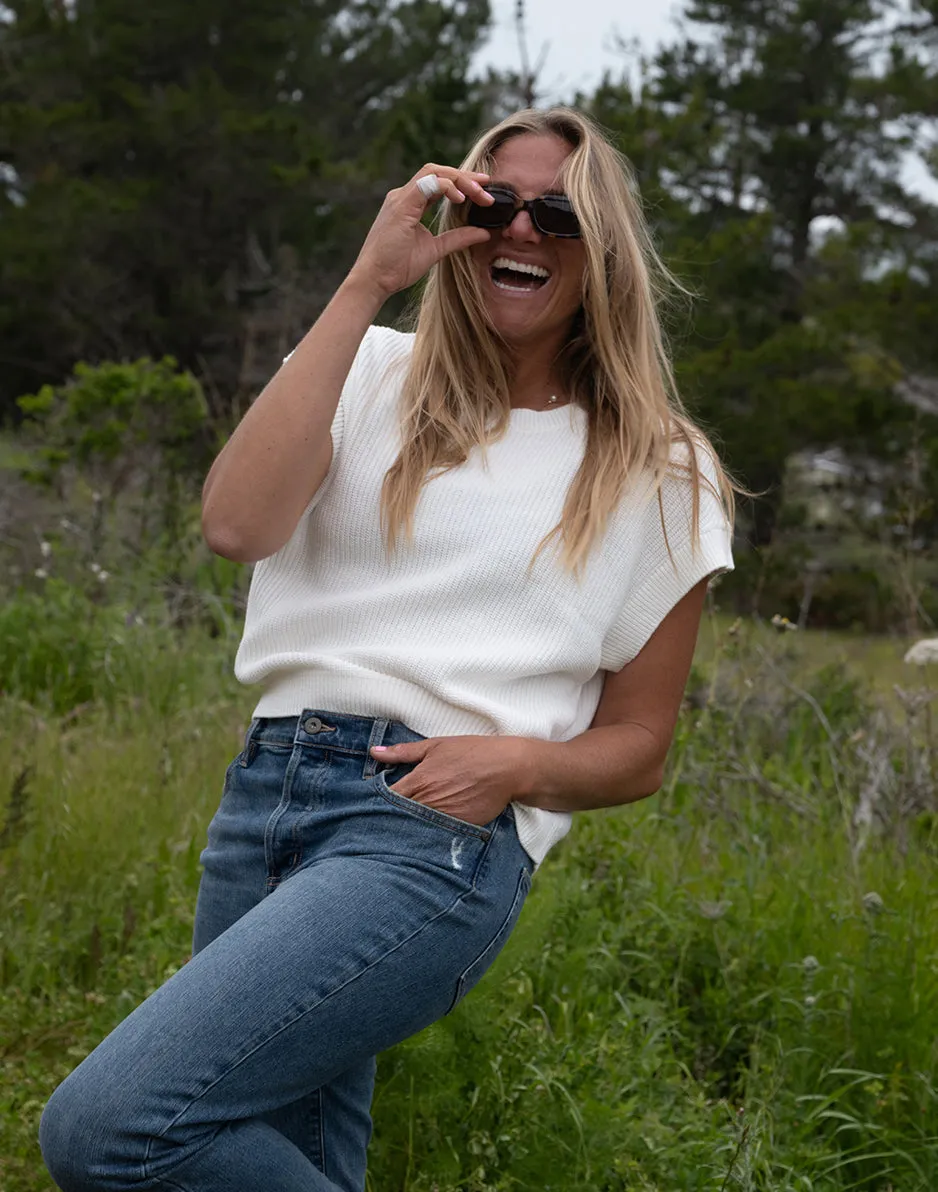 Phoebe Sweater Top: Cloud sold by Carve Designs