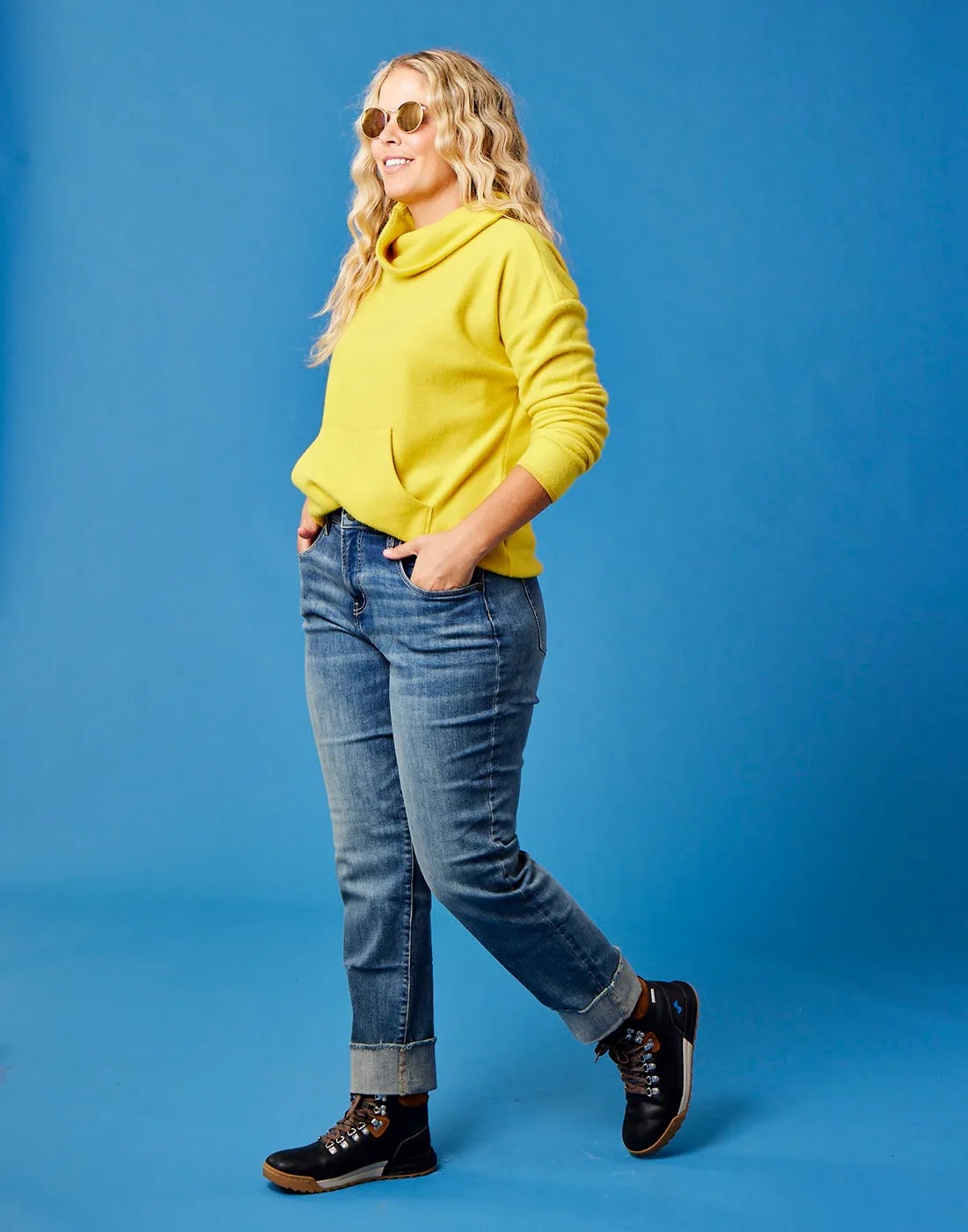 Rowayton Cowl Neck: Mustard - FINAL SALE sold by Carve Designs