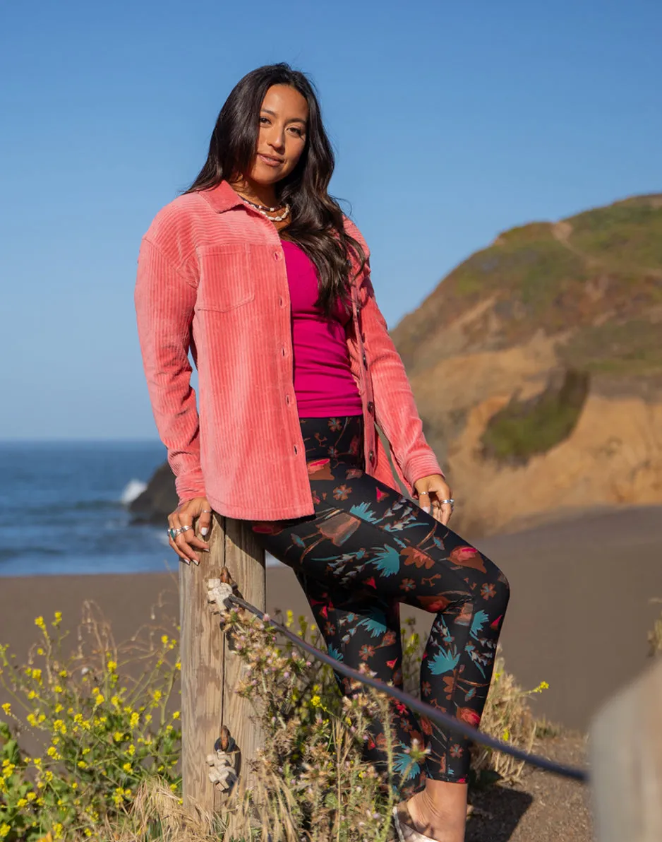 Hudson Stretch Cord Shacket: Henna sold by Carve Designs