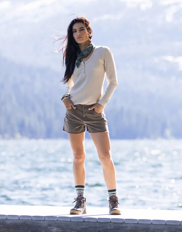 Emma Top: Lt. Khaki Stripe sold by Carve Designs