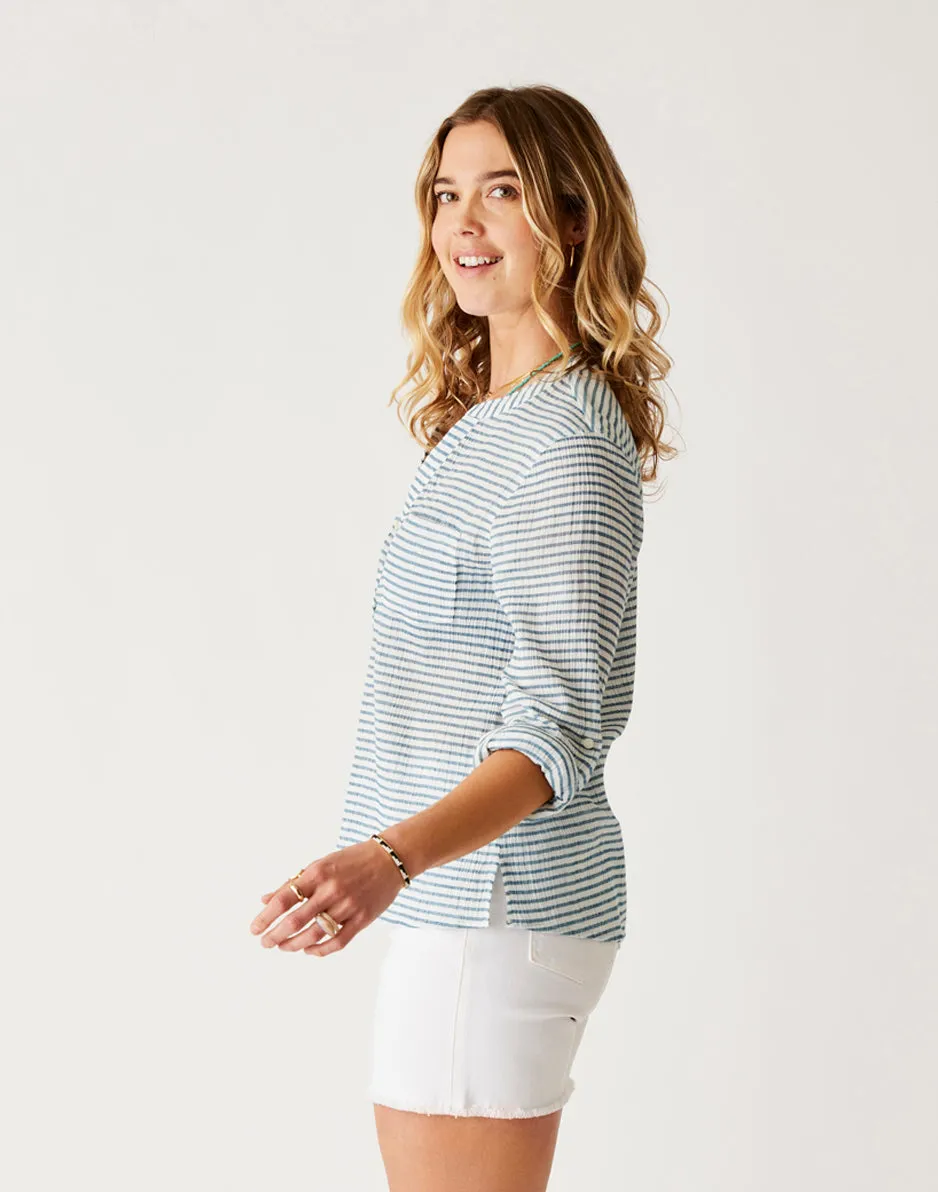 Dylan Gauze Shirt: Horizontal Stripe sold by Carve Designs product image thumbnail 3