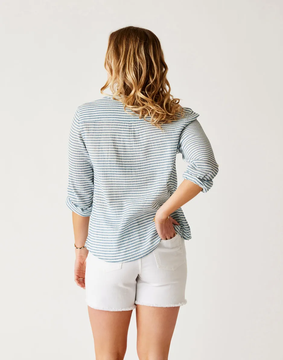 Dylan Gauze Shirt: Horizontal Stripe sold by Carve Designs product image thumbnail 4