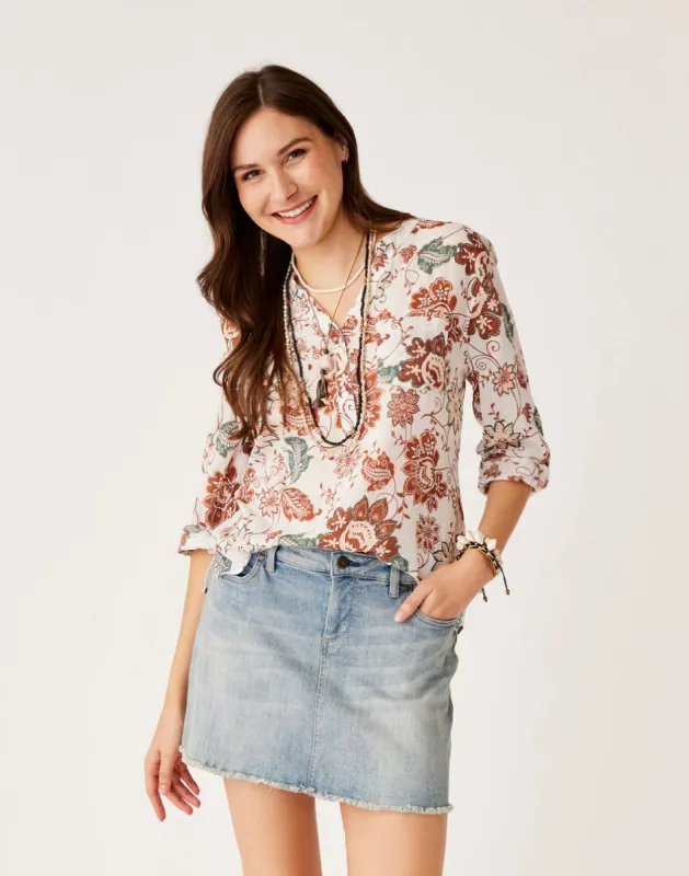 Dylan Gauze Shirt: Cloud Taj sold by Carve Designs