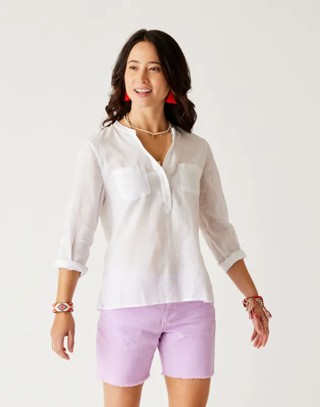 Dylan Textured Shirt: Cloud sold by Carve Designs
