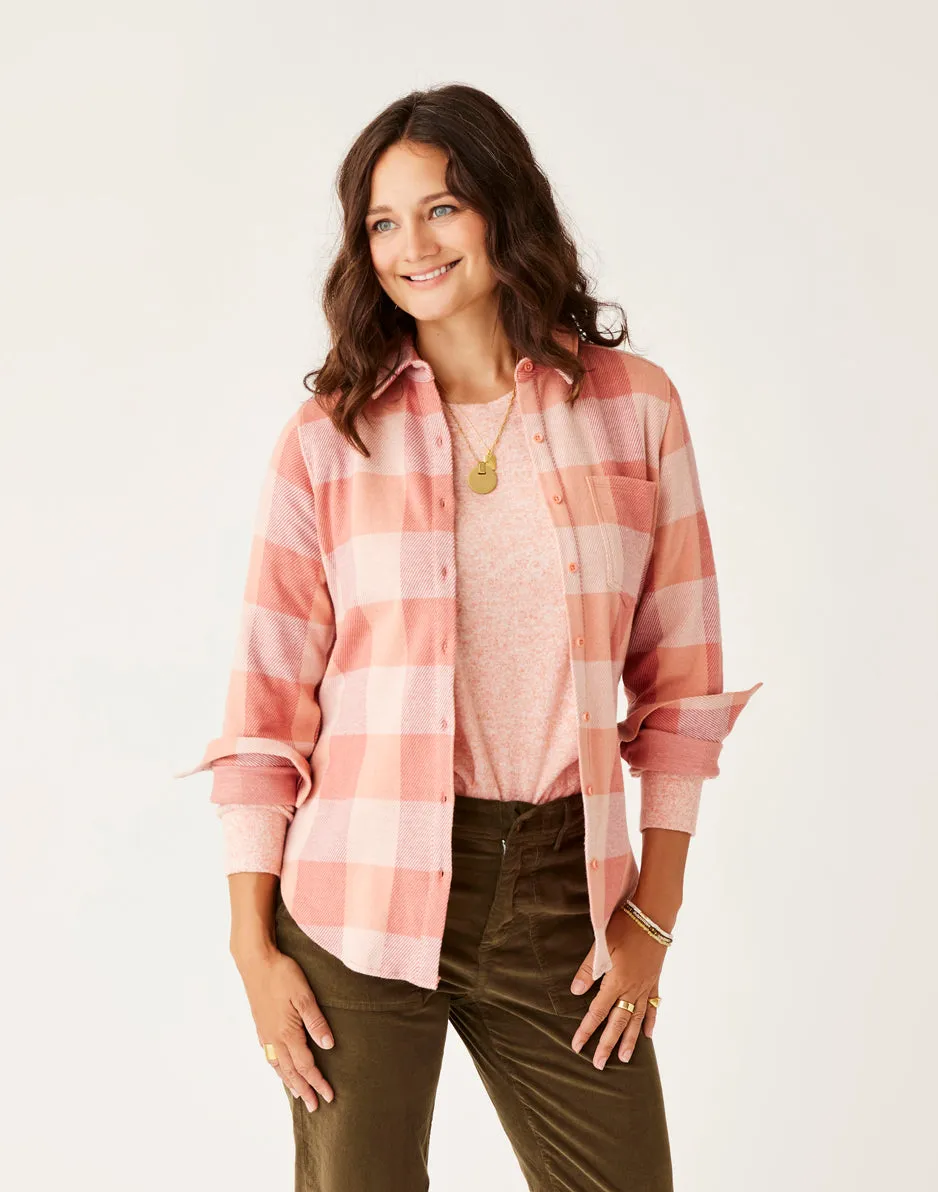 Fairbanks Supersoft Shirt: Lt. Henna Check sold by Carve Designs product image thumbnail 2