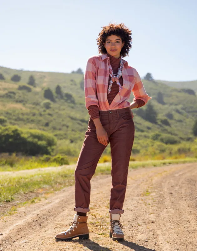 Fairbanks Supersoft Shirt: Lt. Henna Check sold by Carve Designs