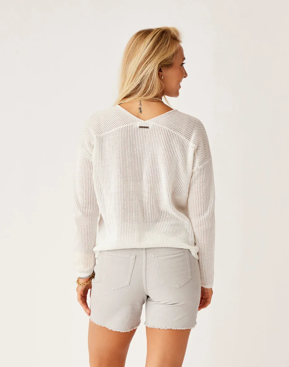 Zella Mesh Pullover: Cloud sold by Carve Designs product image thumbnail 3