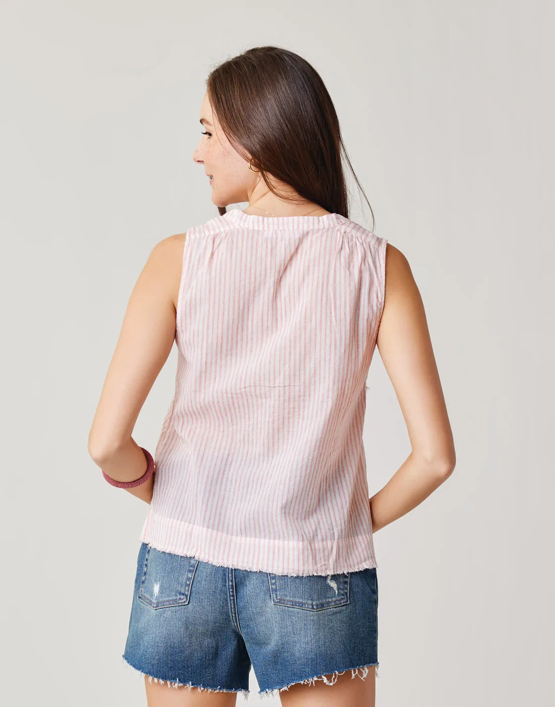 Dylan Tank: Grapefruit Milos Stripe sold by Carve Designs product image thumbnail 3