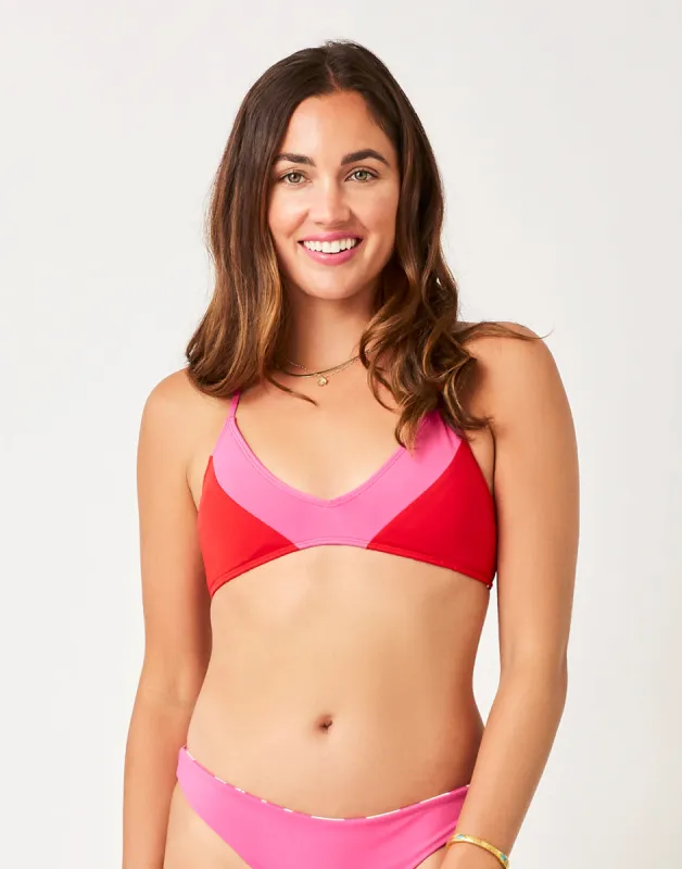 Tamarindo Colorblock Top: Fuchsia w. Hot Red - FINAL SALE sold by Carve Designs