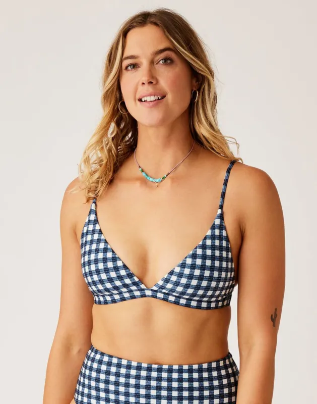 Drea Compression Top: Gingham sold by Carve Designs