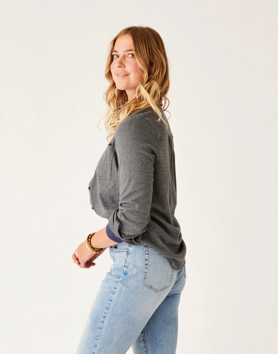 Fairbanks Supersoft Shirt: Black Heather sold by Carve Designs product image thumbnail 3