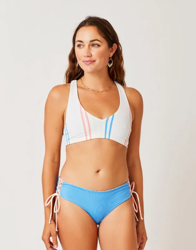 Mustique Reversible Bottom: Sunny Stripe/Bluebay - FINAL SALE sold by Carve Designs