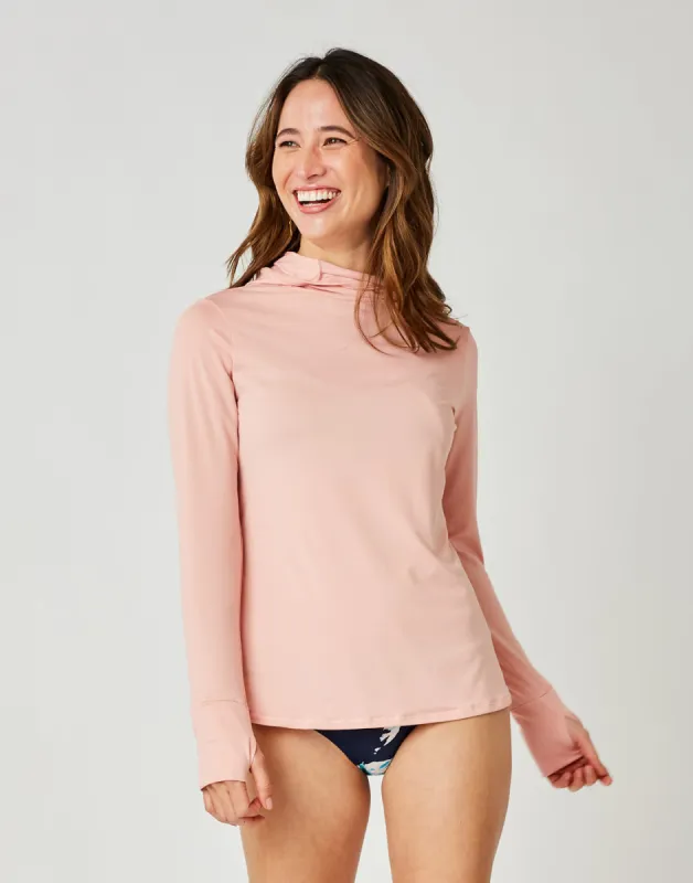 Alani Hooded Sunshirt: Dark Azalea - FINAL SALE sold by Carve Designs