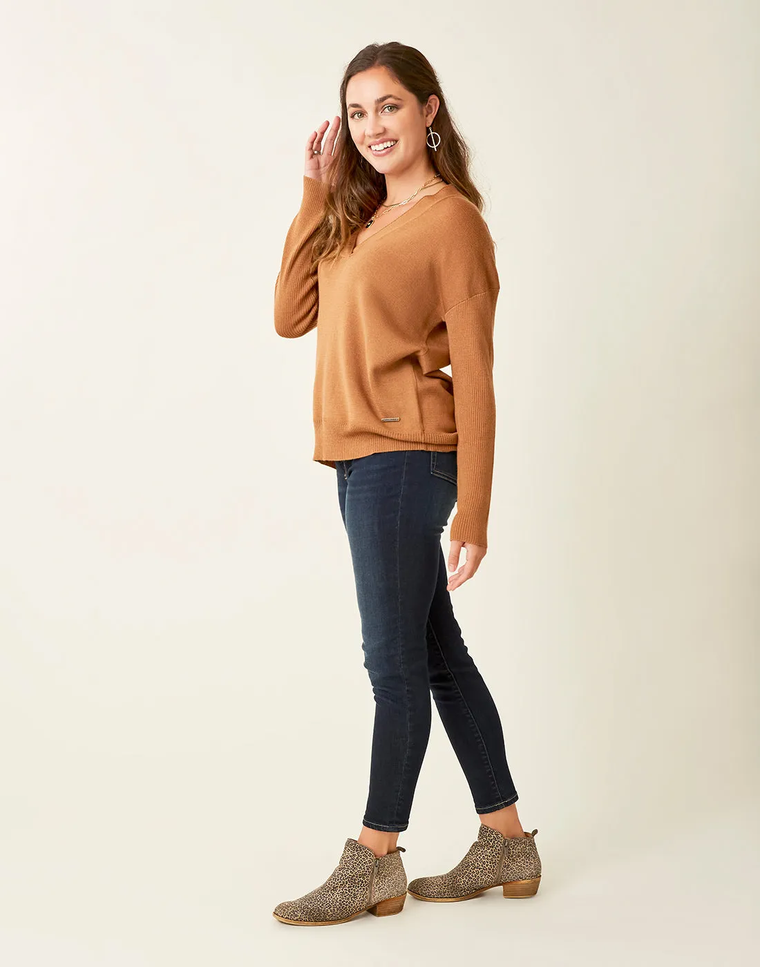 Aurora Sweater: Saddle - FINAL SALE sold by Carve Designs product image thumbnail 4