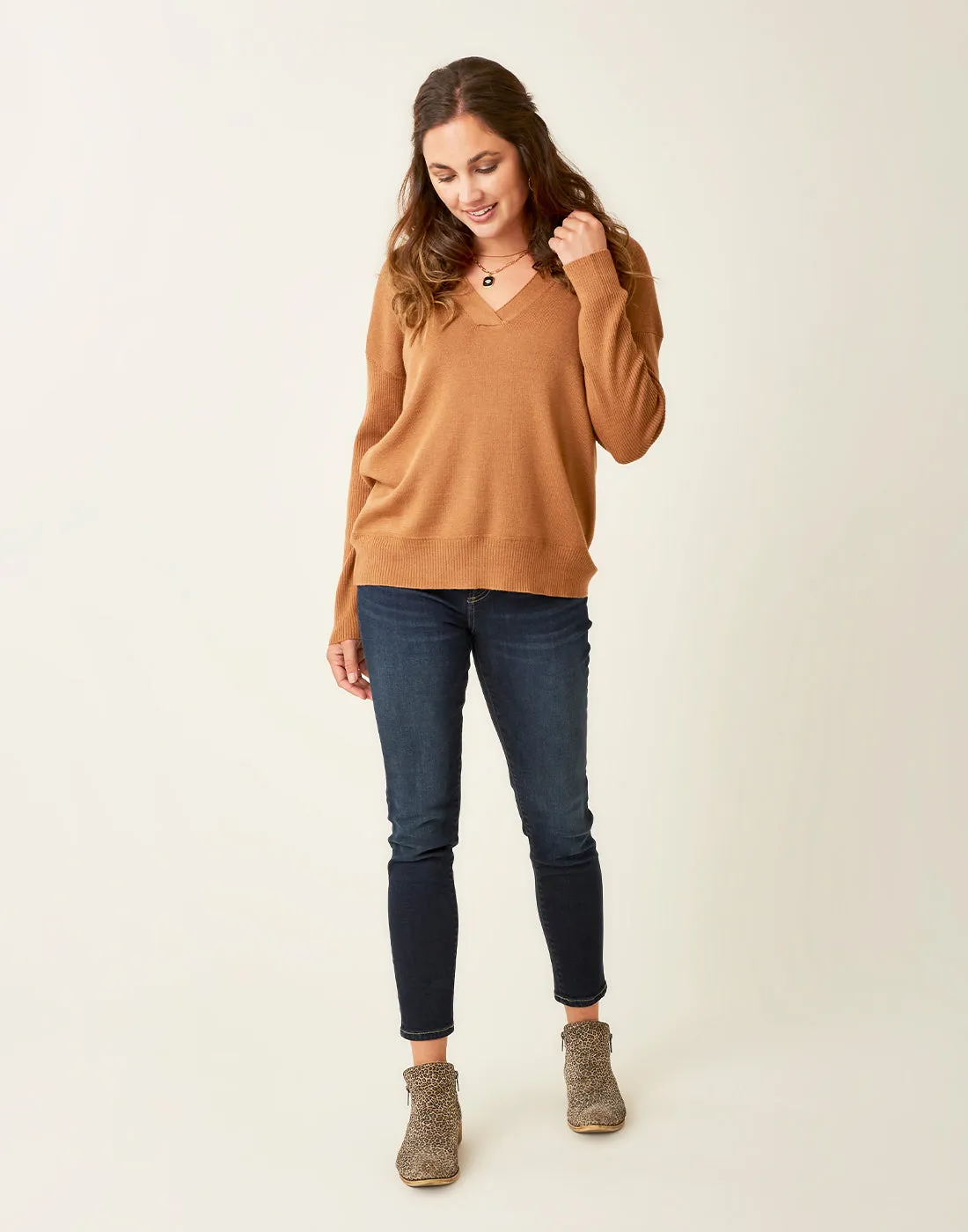 Aurora Sweater: Saddle - FINAL SALE sold by Carve Designs product image thumbnail 3