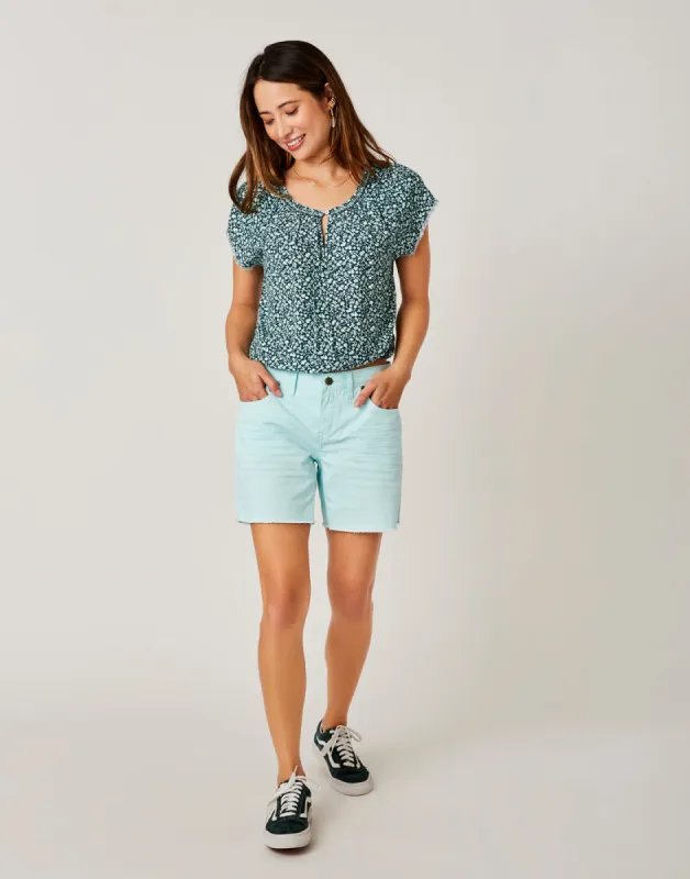 Oahu 6" Twill Short: Sea Glass sold by Carve Designs