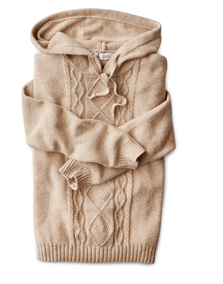 Stowe Hooded Sweater: Lt. Khaki Heather sold by Carve Designs product image thumbnail 4