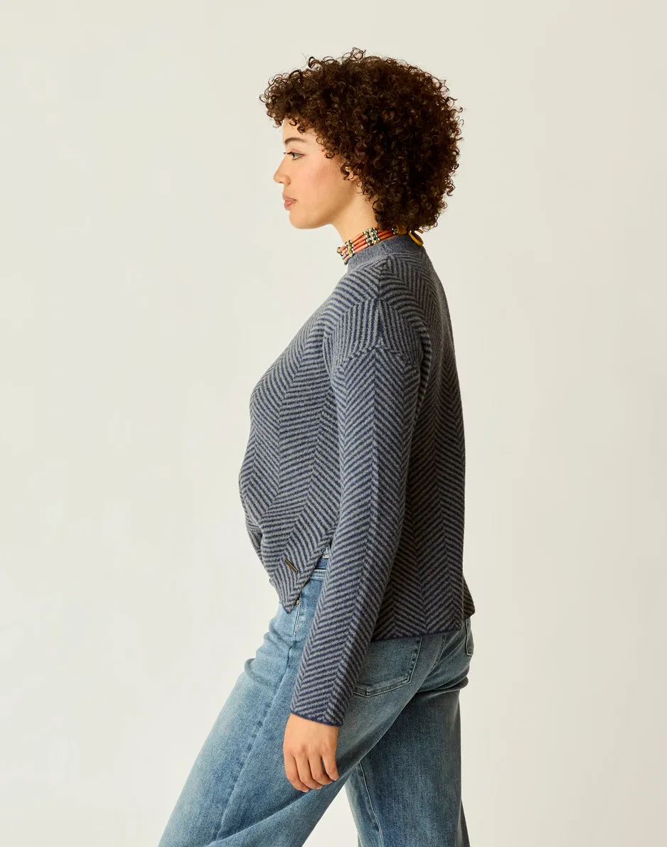 Olivia Plush Sweater: Navy Herringbone sold by Carve Designs product image thumbnail 3