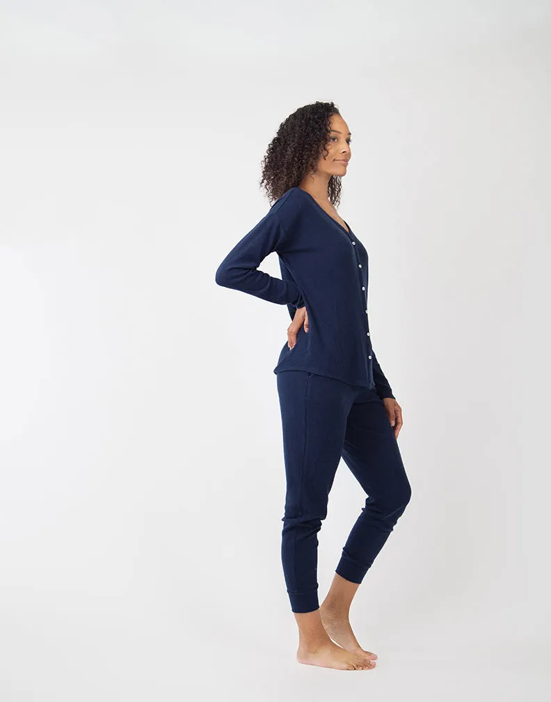Garner Jogger: Navy Heather sold by Carve Designs product image thumbnail 2