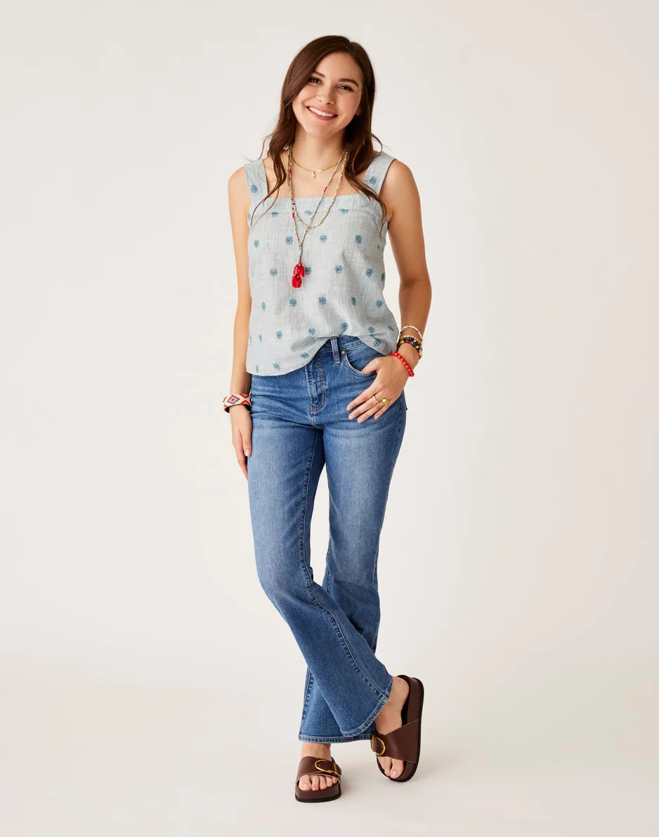Liv Eyelet Top: Azul sold by Carve Designs product image thumbnail 4
