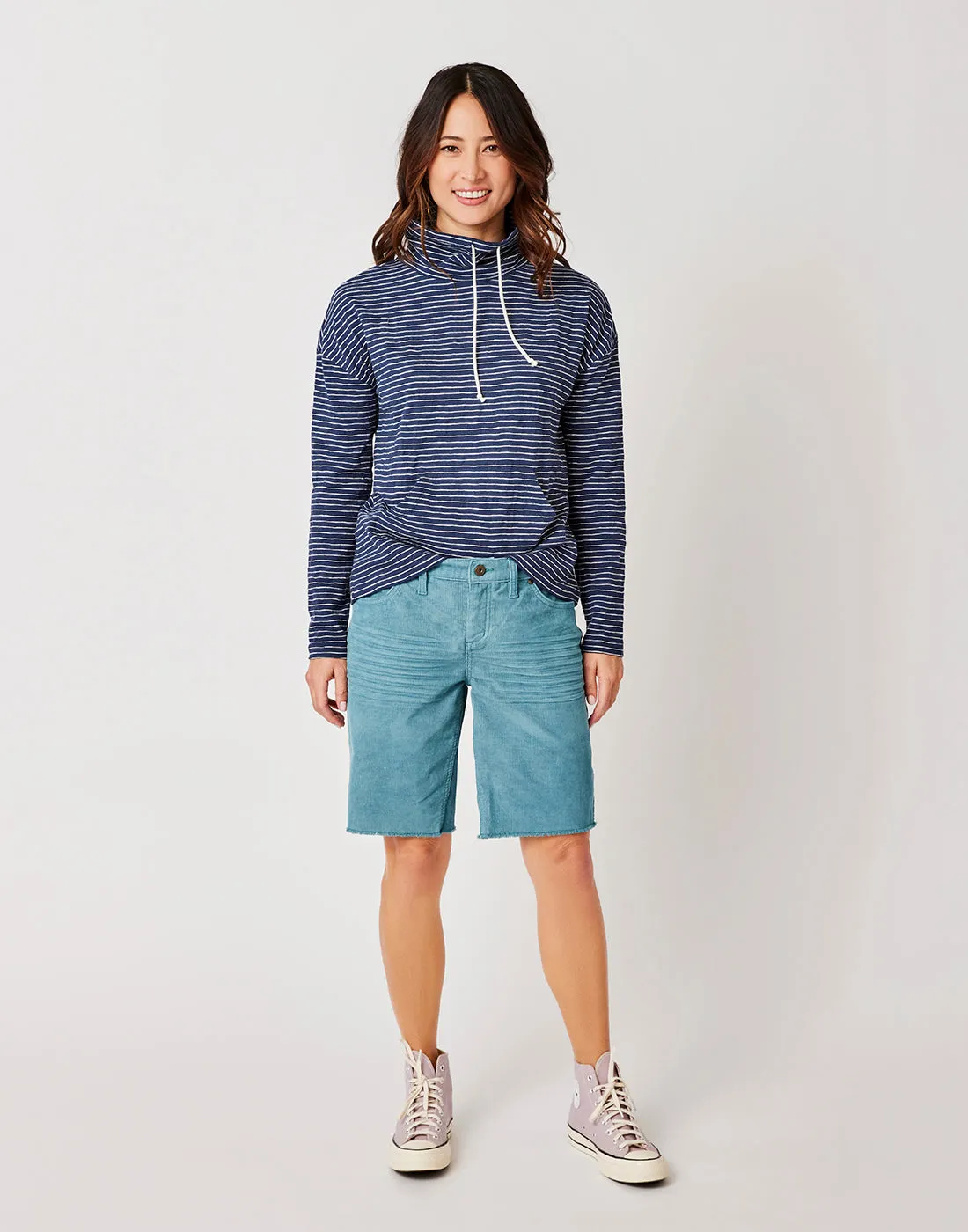 Bodie Funnel Neck: Navy Stripe - FINAL SALE sold by Carve Designs product image thumbnail 4