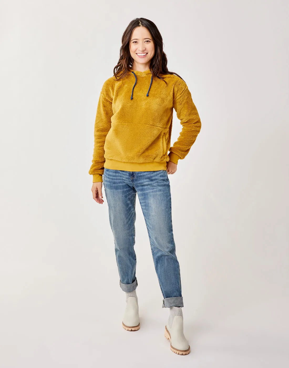 Brie Sherpa Hoodie: Wood sold by Carve Designs product image thumbnail 2