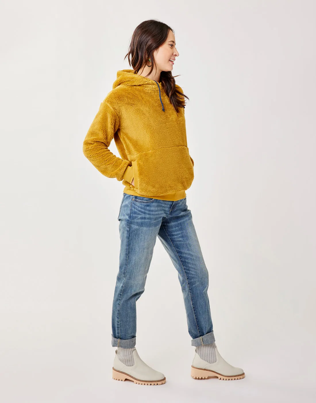Brie Sherpa Hoodie: Wood sold by Carve Designs product image thumbnail 3
