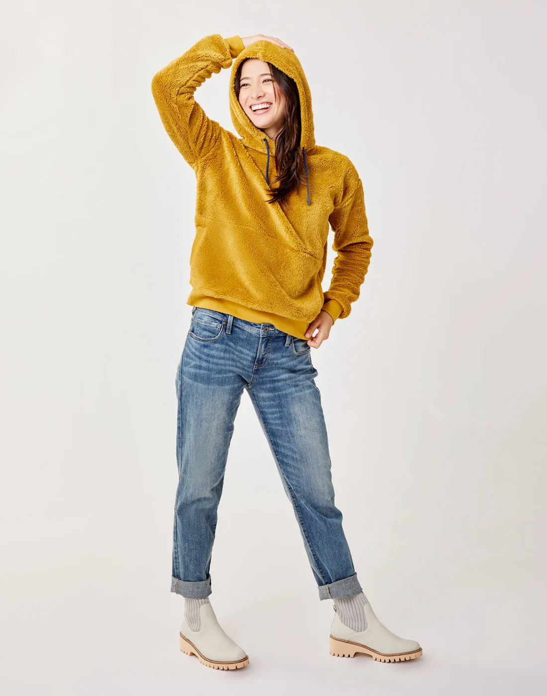 Brie Sherpa Hoodie: Wood sold by Carve Designs