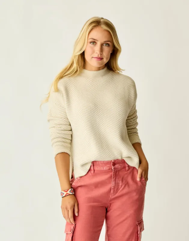 Olivia Plush Sweater: Cement Herringbone sold by Carve Designs